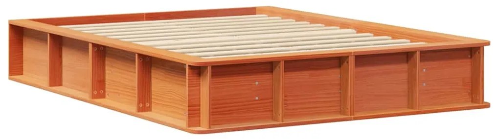 Ágykeret tárolóval Viaszbarna 120 x 190 cm faszínű