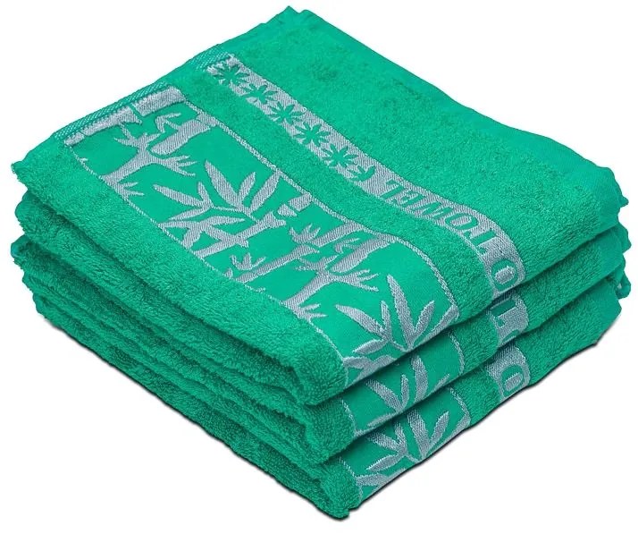 Bambusz törölköző BAMBOO 50x90 cm zöld, 70% bambuszszál | 30% pamut