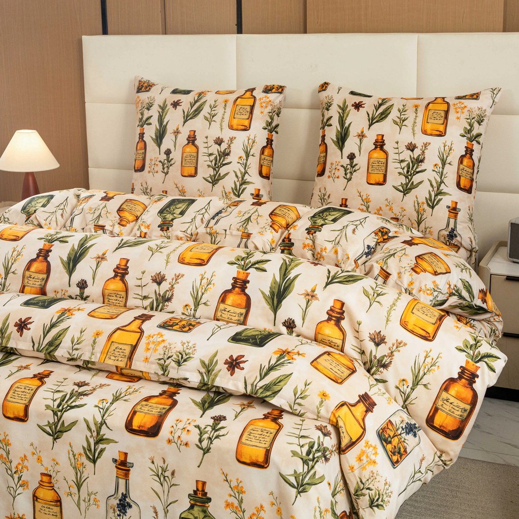 Mikroszálas ágyneműhuzat APOTHECARY krém színű Ágyneműhuzat mérete: 70 x 90 cm | 140 x 220 cm