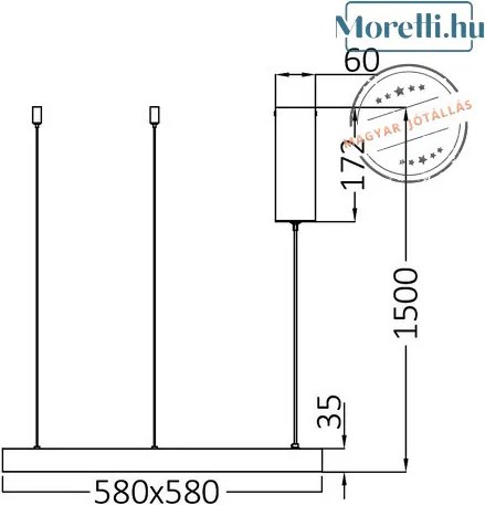 BRAYTRON BH17-01981 BELLA-SLP Modern Led Függesztett Lámpa LED IP20