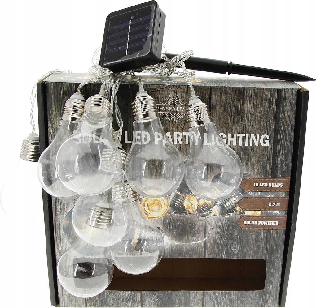 Szoláris Lámpák Szoláris Füzér Kerti 270cm 10 Gömb Izzó Pavilonhoz