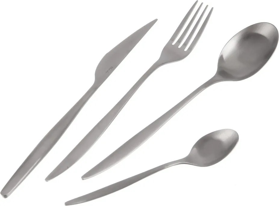 Ezüstszínű rozsdamentes acél evőeszköz készlet 24 db-os – Orion