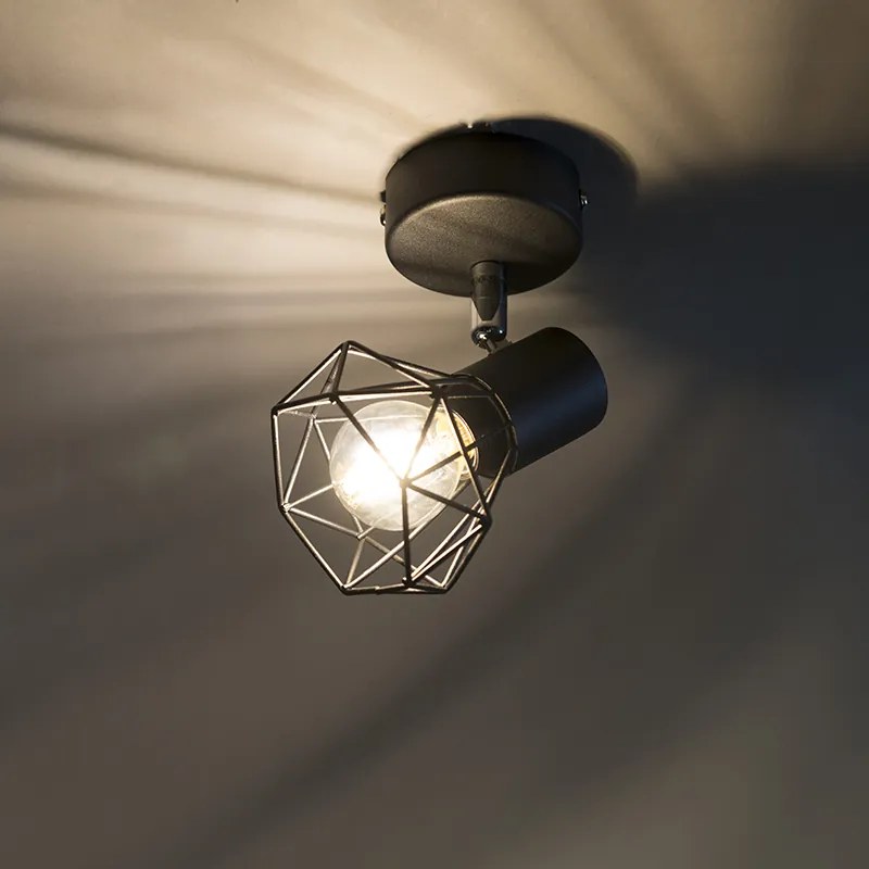 Okos mennyezeti spotlámpa fekete forgatható és dönthető Wi-Fi-vel P45 - Mosh