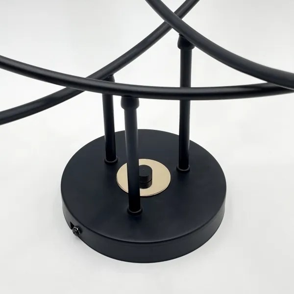 Felületre szerelt csillár ANYA 6xE27/15W/230V fekete/arany