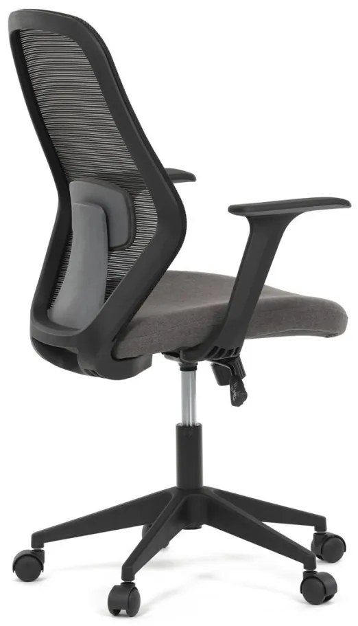 Scaun de birou pivotant de culoare neagră cu mecanism de balansare. KA-V3149