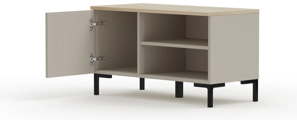Cipőtároló (cipősszekrény) Demandaron (taupe + silverjack tölgy) . 1116806