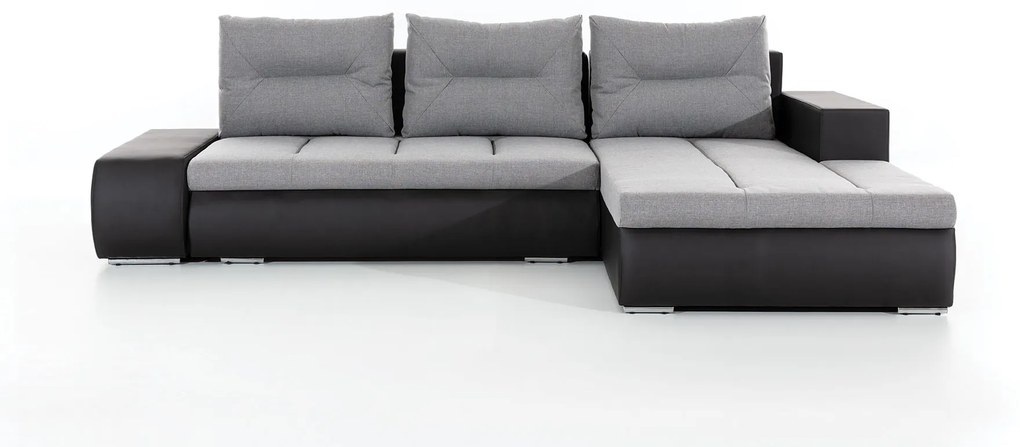 Sarokkanapé Ottaro (szürke + fekete) (J). 1025376