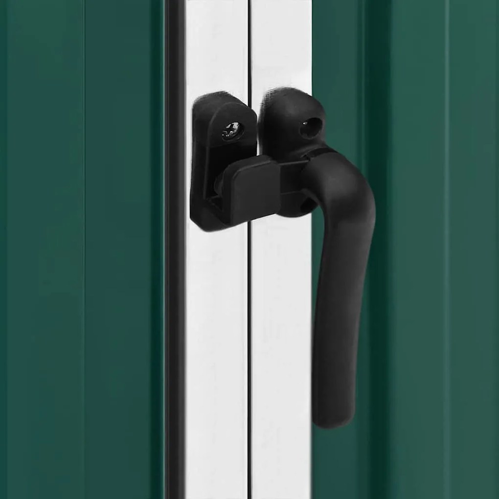 zöld horganyzott acél kerti fészer 195 x 198 x 159 cm