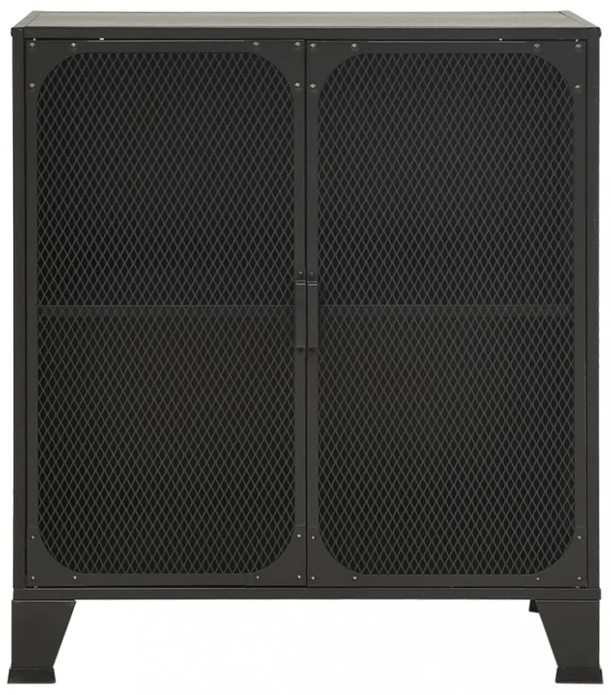 szürke fém és MDF tárolószekrény 72 x 36 x 82 cm