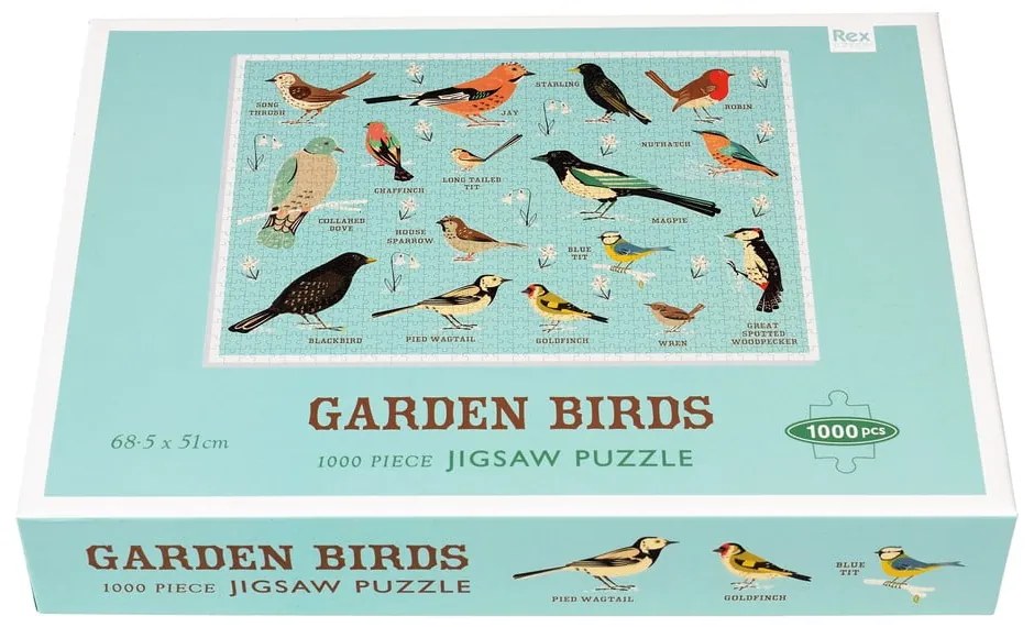 Puzzle (darabszám 1000) Garden Birds – Rex London