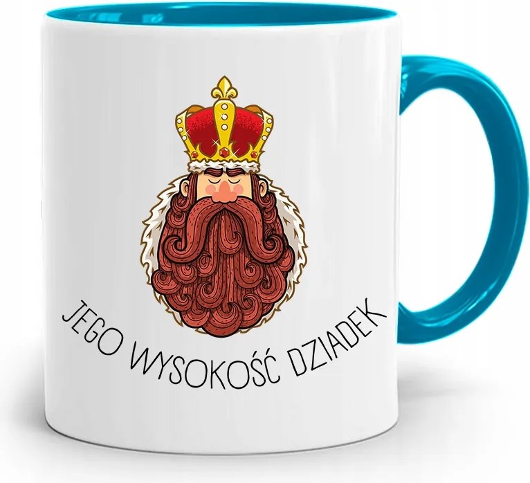 Kék Bögre Nagypapa Napja Őfelsége Nagypapa nyomott mintával