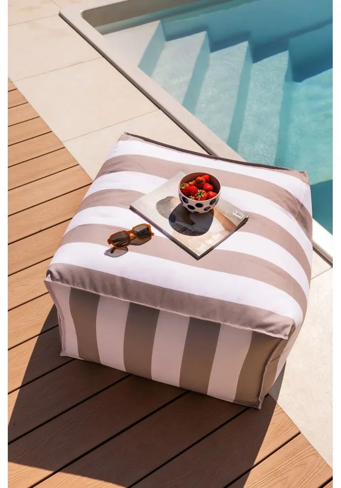 Fehér-szürke kerti babzsák – Bonami Essentials