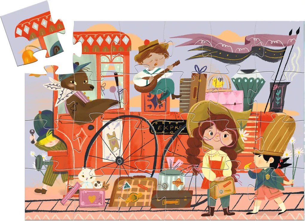 Formadobozos puzzle - Mia utazása, 36 db-os - Mia's Journey