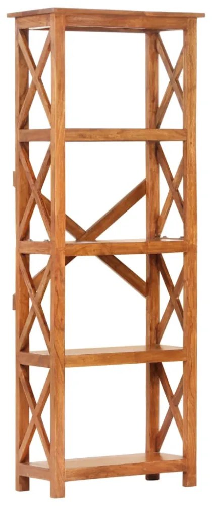 tömör akácfa könyvszekrény mézszínű felülettel 60 x 30 x 160 cm