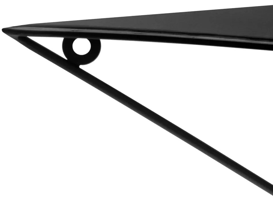 Fekete fém fali polc Upp – Kave Home