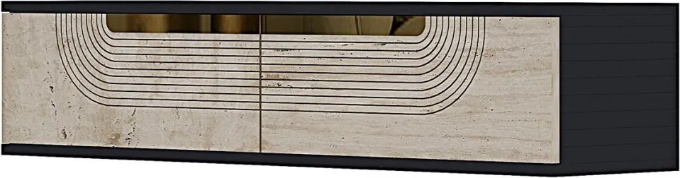 Meyra komód, antracit-travertin, 120 cm – TR555CHM1602