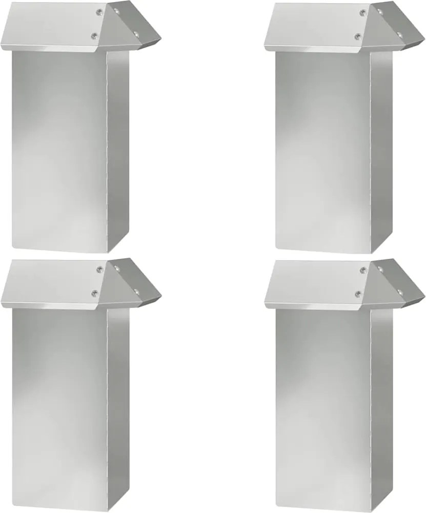 vidaXL Csiga kerítés 4 pcs Ezüst 13,5 x 13,5 x 25 cm Horganyzott acél