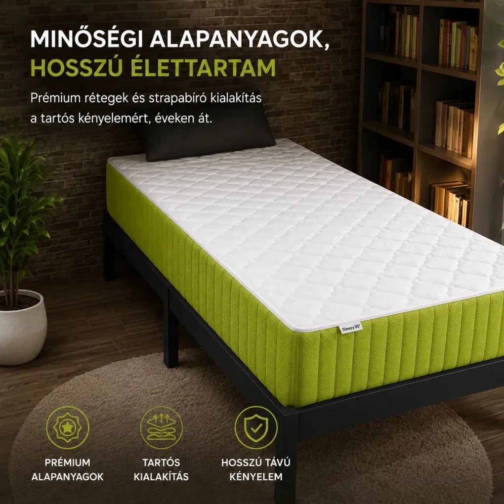 Sleepy 3D Kiwi LatexGel 25 cm magas luxus matrac / 160x200 cm