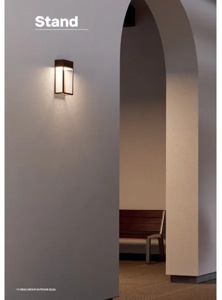 Redo 90604 - LED kültéri fali lámpatest STAND LED/20W/230V IP65 barna