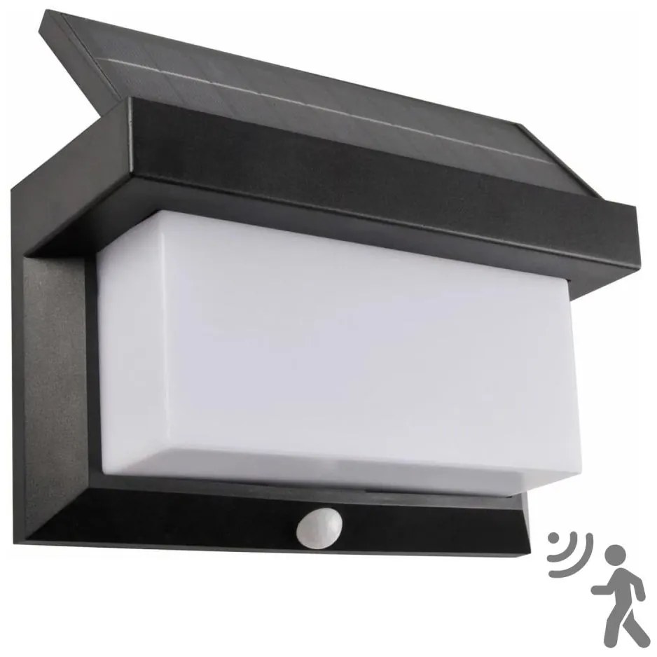 TONY LED/3,7V 1800 mAh IP44 napelemes fali lámpa érzékelővel