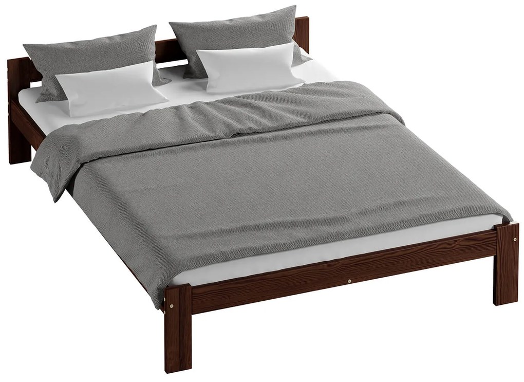 Fa ágy 140x200 Isao VitBed dió