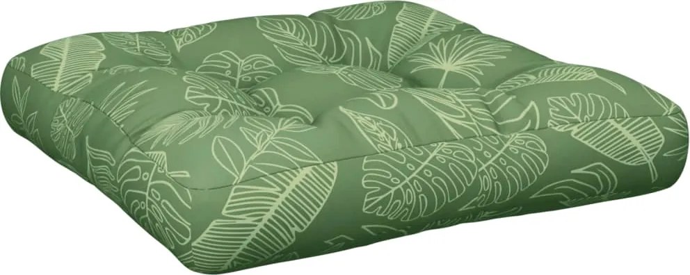 vidaXL levélmintás oxford szövet raklappárna 58x58x10 cm