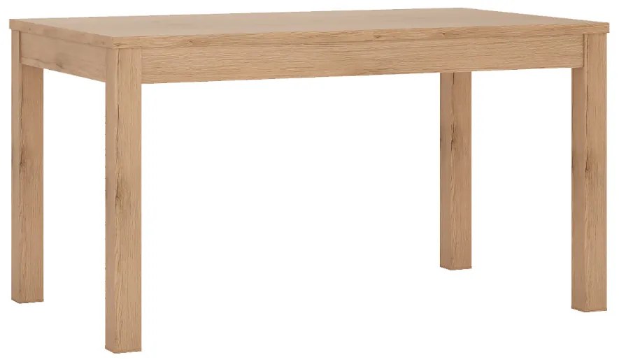 SAMER tömörfa étkezőasztal, 140x77x85, tölgy san remo/wenge