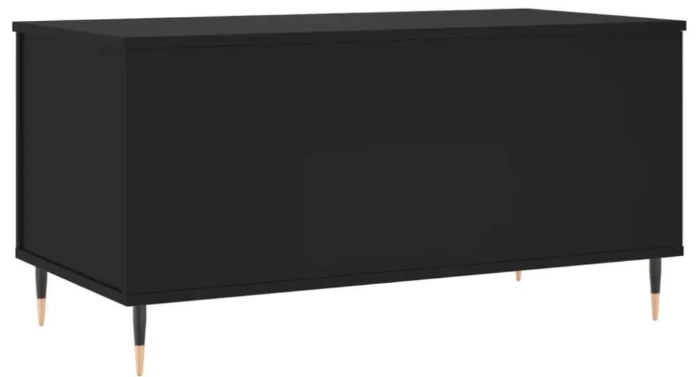 fekete szerelt fa dohányzóasztal 90x44,5x45 cm