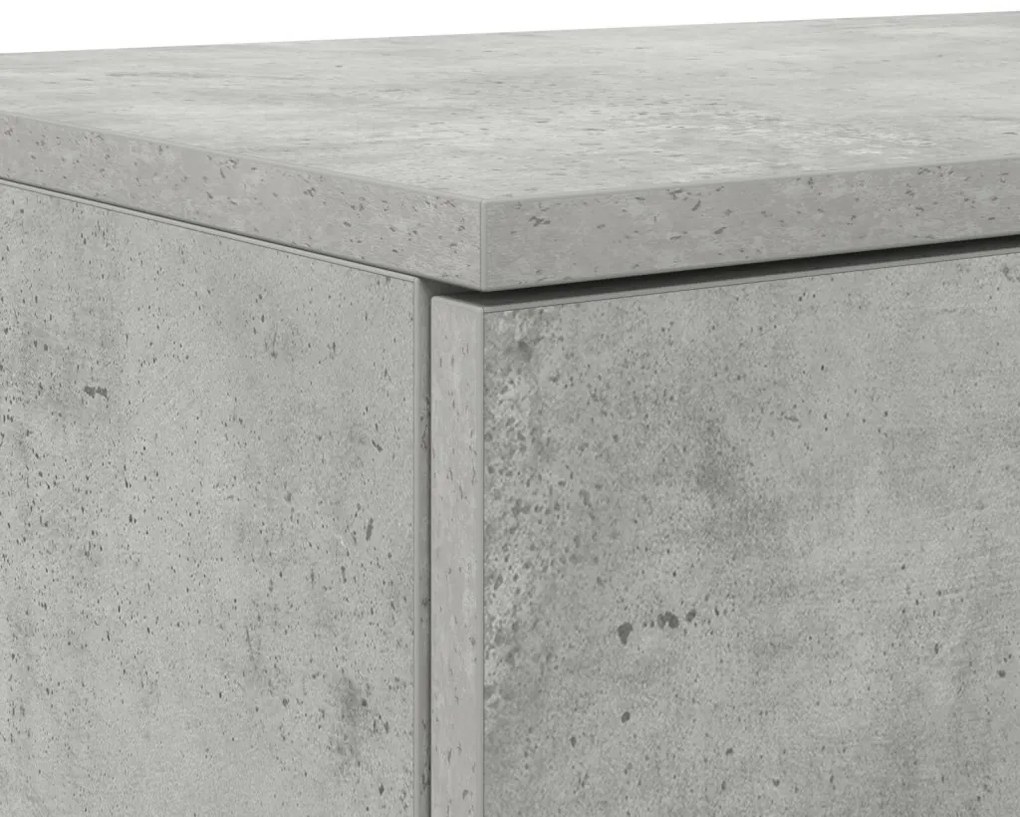 Ágy Fiókok Beton Szürke 150x36,5x16,5 cm Műszaki Fa