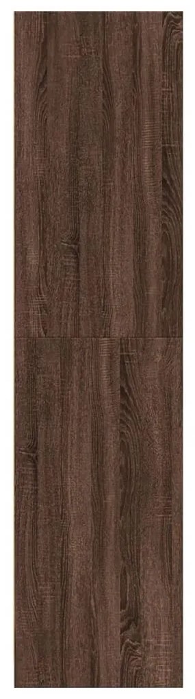 barna tölgy színű szerelt fa ruhásszekrény 80 x 50 x 200 cm