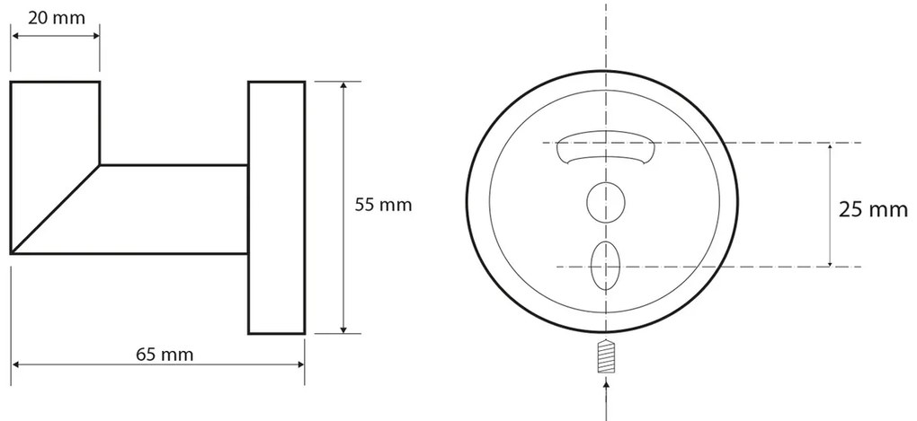 SAPHO XB201 X-Round fekete horog, fekete