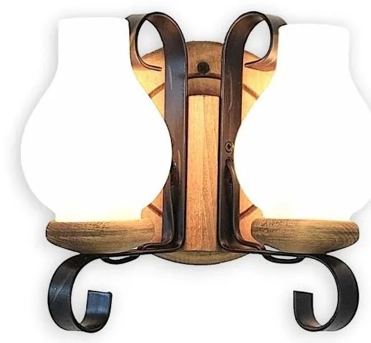 Brilagi - Fali lámpa ROATA APLICA 2xE14/40W/230V bükkfa