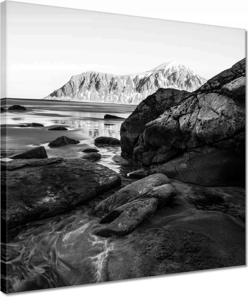 Vászonkép 40x40 Tájkép Norvégia hegyek