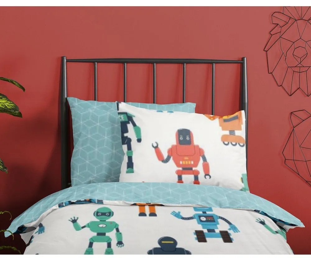 Robots gyermek pamut ágyneműhuzat garnitúra, 140 x 220 cm - Good Morning