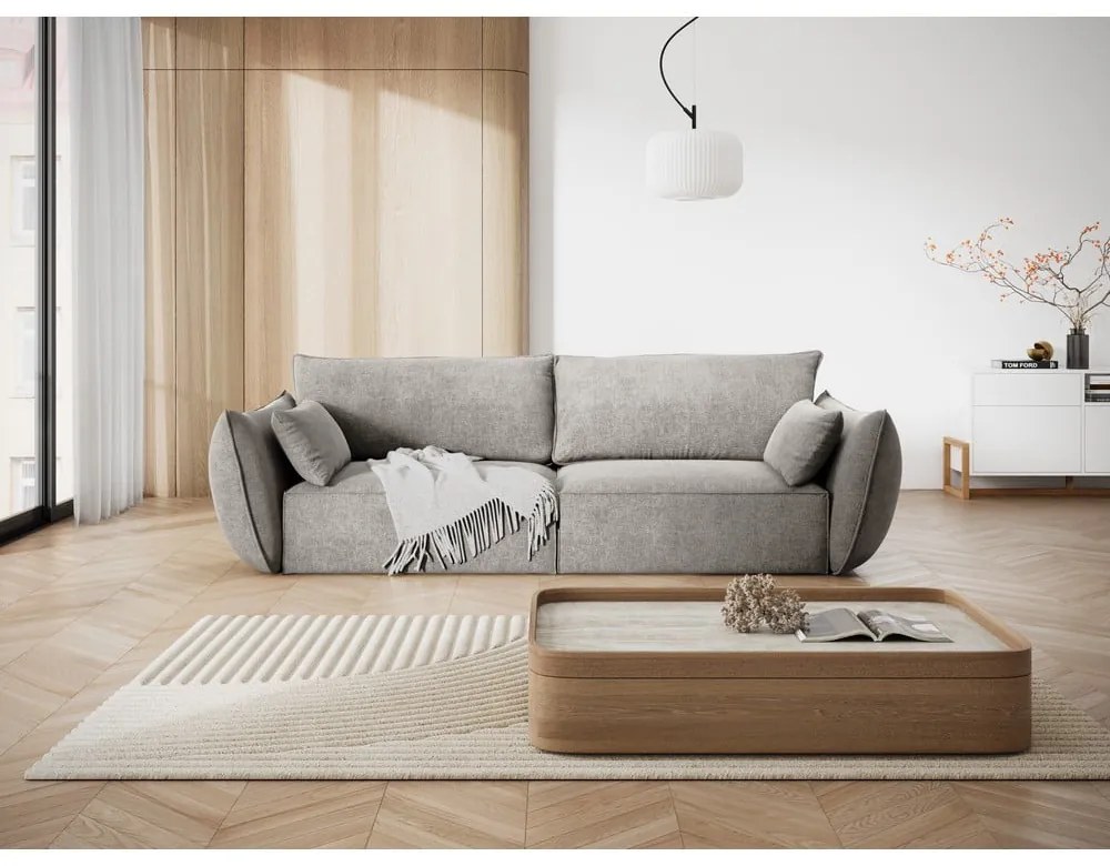 Világosszürke kanapé 208 cm Vanda – Mazzini Sofas