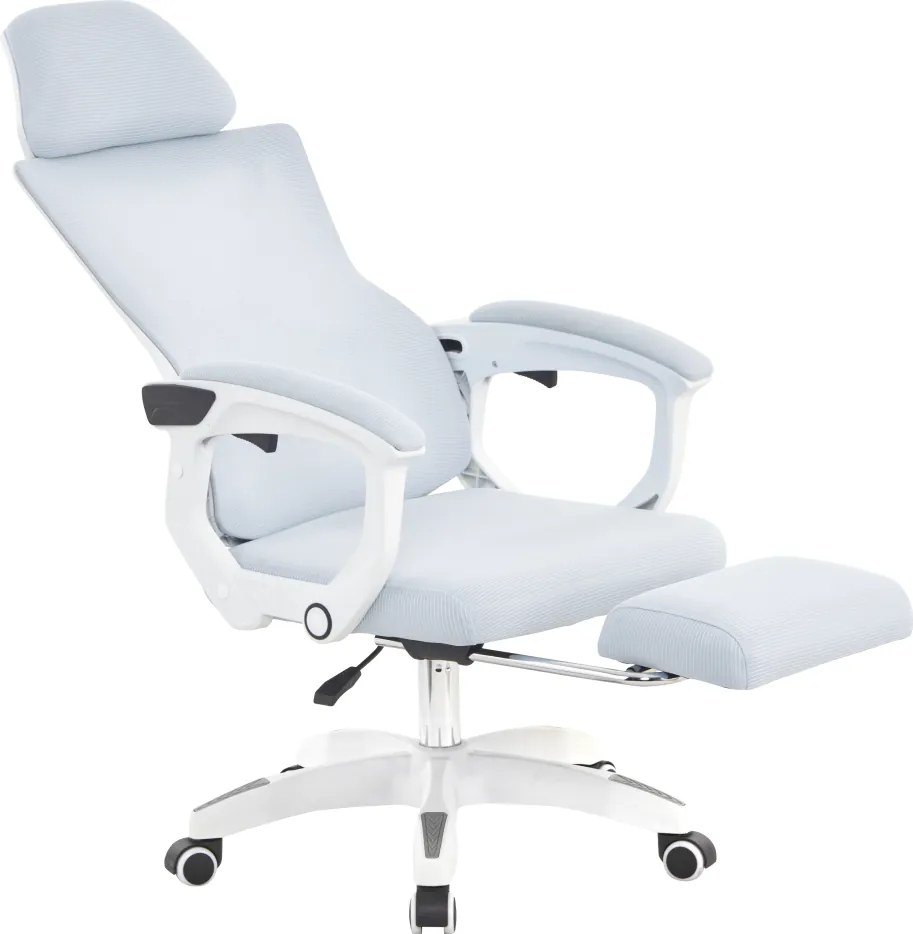 Irodai szék, világosszürke/fehér, teherbírás 150 kg, MALVIN