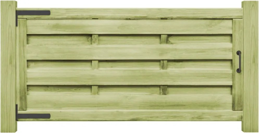 vidaXL 2 db zöld impregnált fenyőfa kertkapu 150 x 75 cm