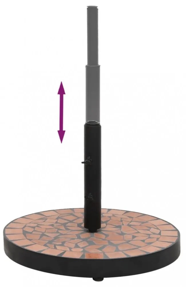 terrakotta kerek napernyő talp 12 kg