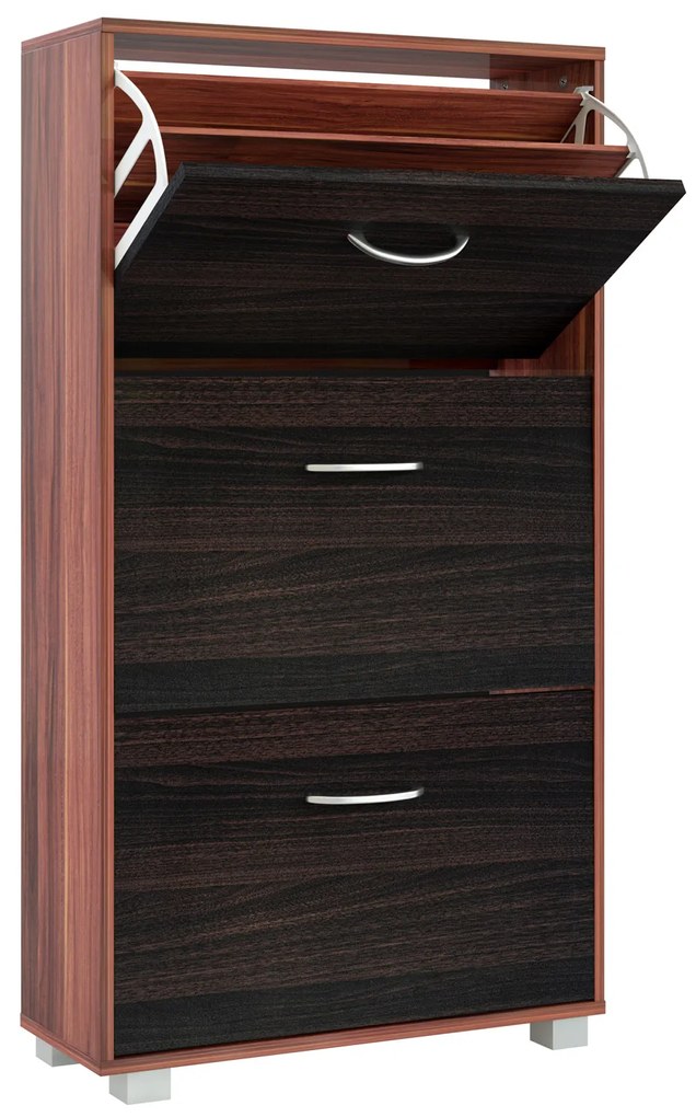 Casaria® Cipősszekrény 115x60x24 cm - barna