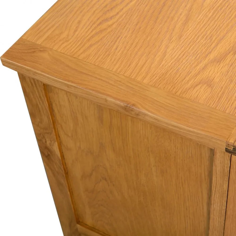 tömör tölgyfa TV-szekrény 90 x 35 x 48 cm