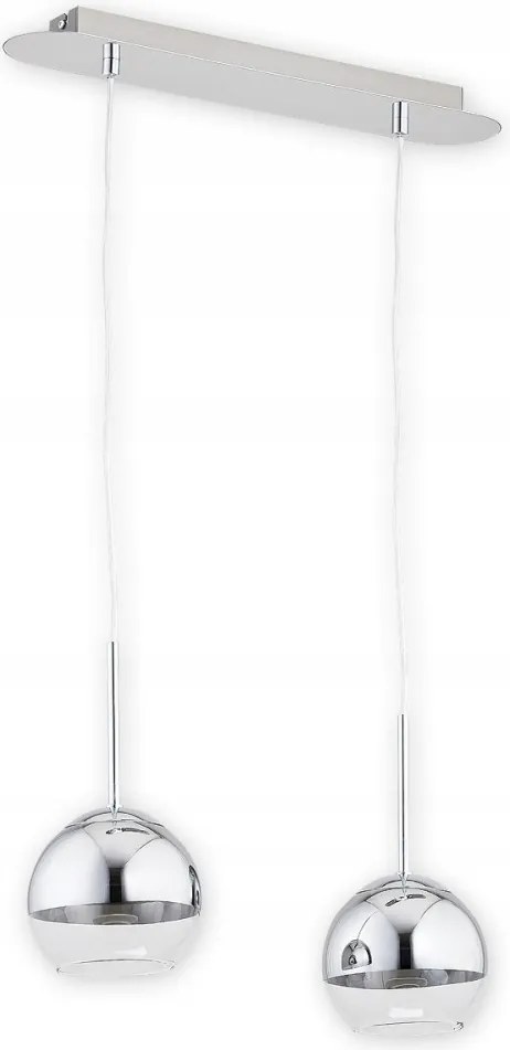 Elegáns függőlámpa Colours iker króm golyók a konyhába és az előszobába