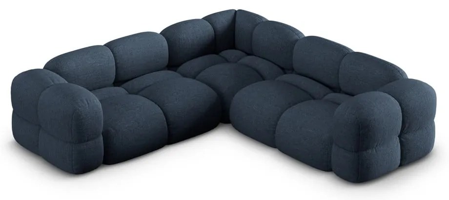 Sötétkék sarokkanapé Loretto – Cosmopolitan Design