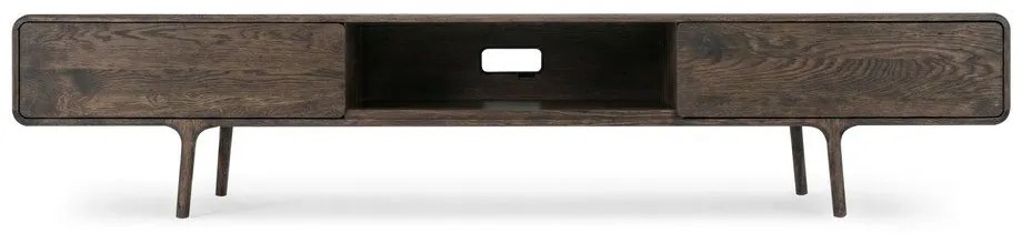 Barna tölgyfa TV-állvány 220x45x45 cm Fawn – Gazzda