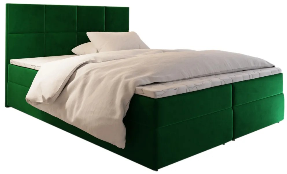LENY kárpitozott boxspring ágy, 180x200, kronos 19 + topper