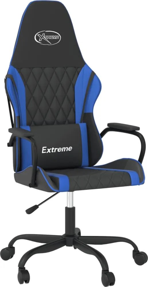 vidaXL fekete és kék műbőr masszázsjátékszék