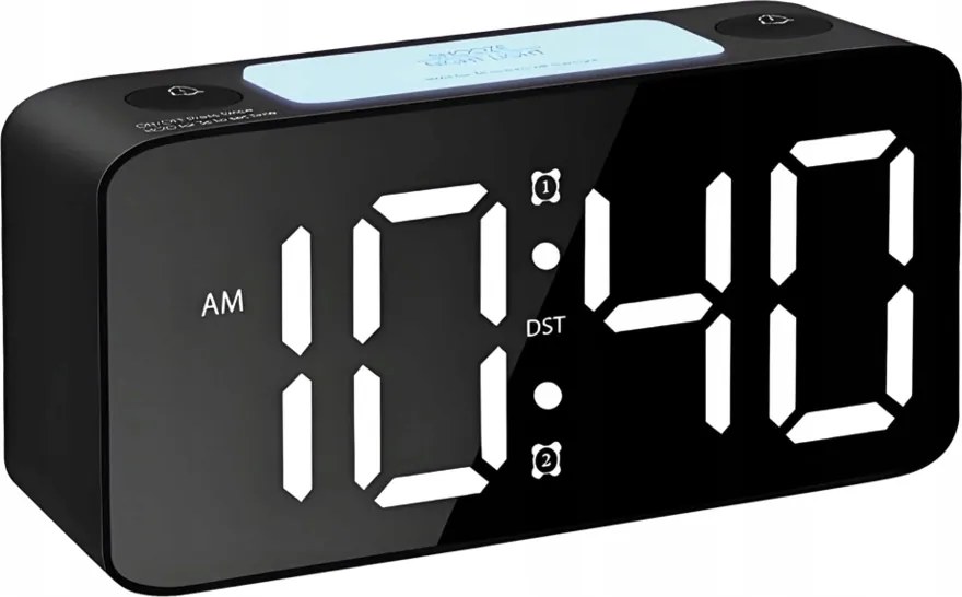 Ébresztőóra Jvd SB2020.3 Fekete Ébresztő Szundi Háttérvilágítás