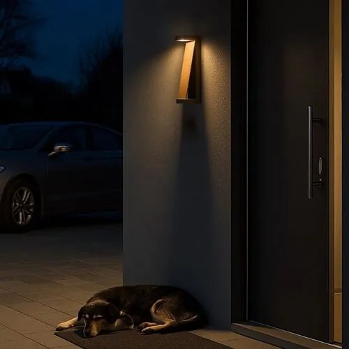 RÁBALUX 77068 BRADU Modern Kültéri Fali Lámpa Barna IP44