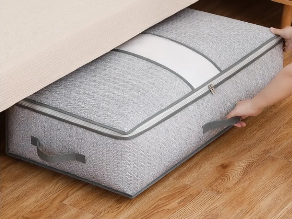 Textil tárolódoboz ágy alá EASY 90 L 80x47x25 cm, szürke