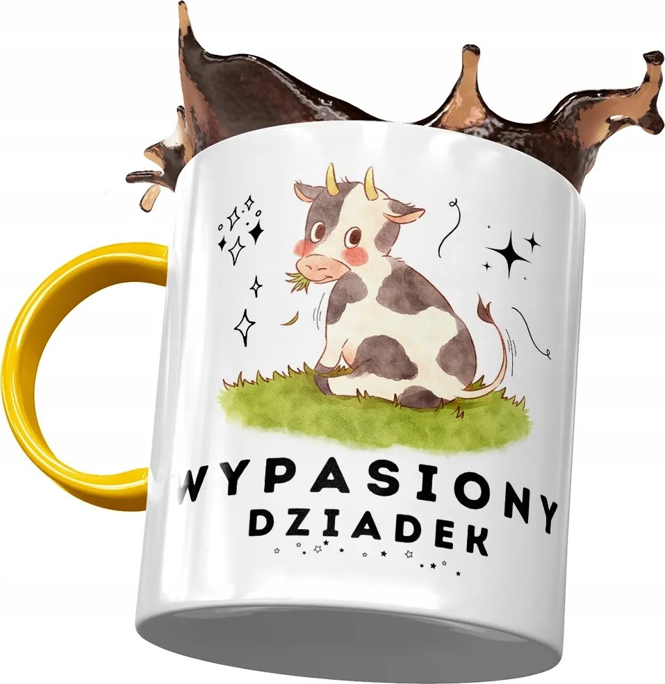 Sárga bögre nagypapának nagypapa napjára Ajándék fényképes nyomtatással