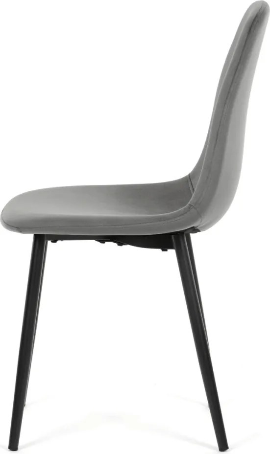 CT-V2971 GREY4 szürke bársony étkezőszék